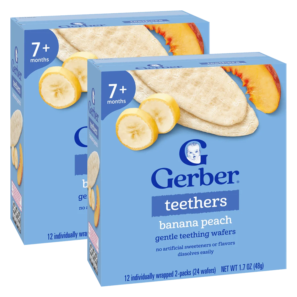 Combo 2 Bánh gạo Gerber vị chuối đào *giao ngẫu nhiên*