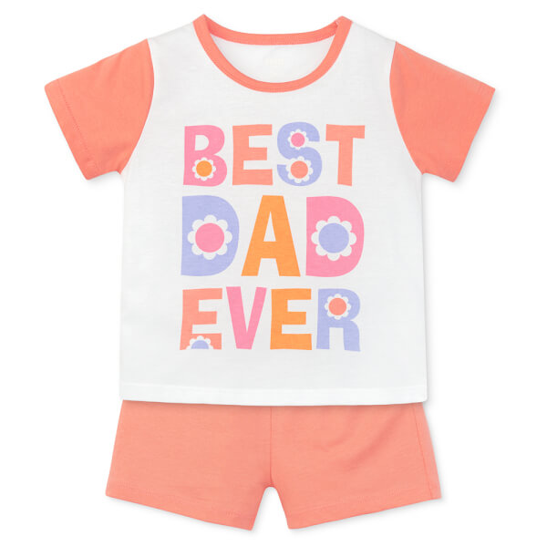 Bộ bé gái ngắn Animo Easy TX0625027 (1-4Y,Trắng-hồng,TT02)