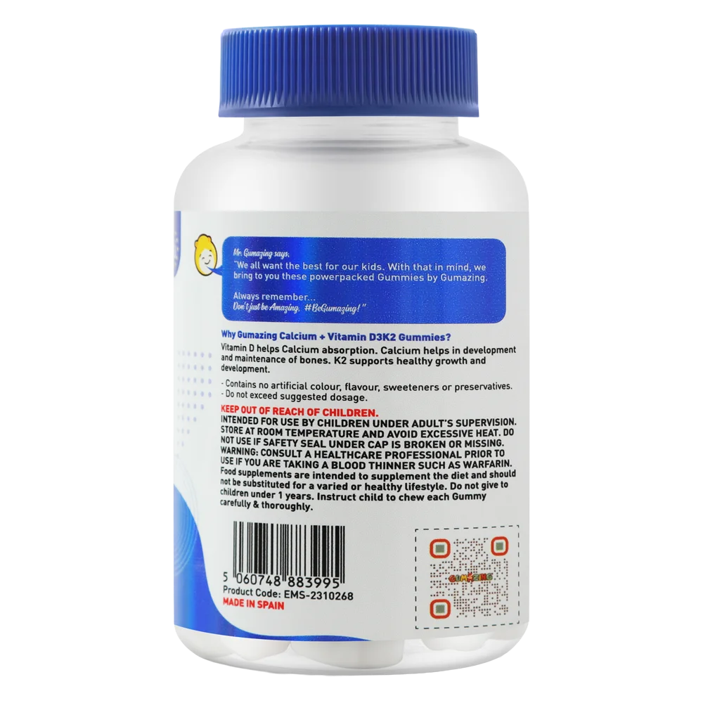 TPBS Gumazing Calcium + Vitamin D3K2 Gummies