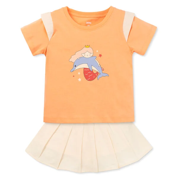 Bộ bé gái áo tay ngắn quần ngắn aloha Animo (1-6Y) TX0425070