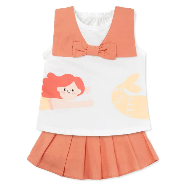 Bộ bé gái áo tay ngắn quần ngắn aloha Animo (1-6Y) TX0425070