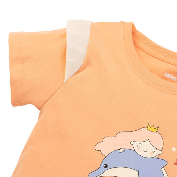 Bộ bé gái ngắn BST Aloha Animo TX0425072 (1-6Y,Cam-be,TT02)