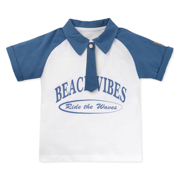 Bộ bé trai ngắn sơ mi Bst Aloha Animo HN0625007 (1-6Y,Cam-dương,TT01)