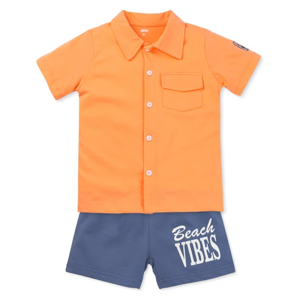 Bộ bé trai áo tay ngắn quần ngắn aloha Animo (1-6Y) HN0625004