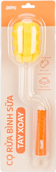 Cọ rửa bình sữa tay xoay Animo