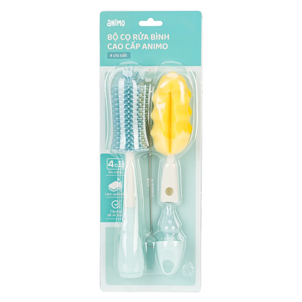 Bộ cọ rửa bình đa năng Animo (4 chi tiết)