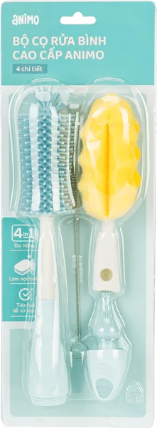 Bộ cọ rửa bình đa năng Animo (4 chi tiết)