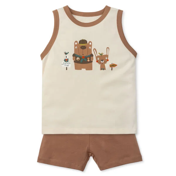 Bộ bé trai áo sát nách quần ngắn Animo easy (1-4Y) HN0525041