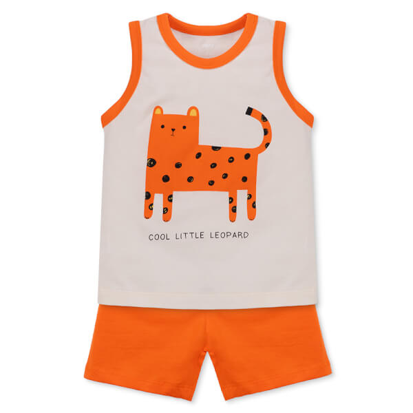 Bộ bé trai sát nách Animo Easy HN0725012 (1-4Y,Trắng-vàng,TT03)