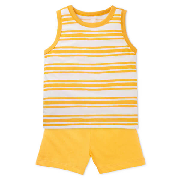 Bộ bé trai sát nách Animo Easy HN0725012 (1-4Y,Trắng-vàng,TT03)