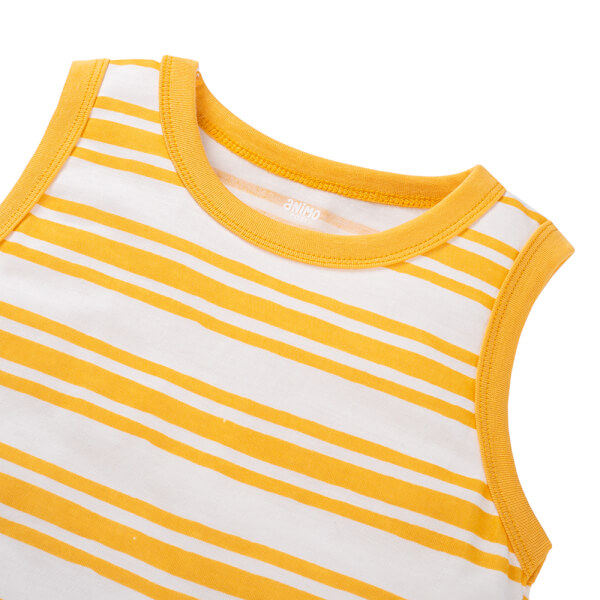 Bộ bé trai sát nách Animo Easy HN0725012 (1-4Y,Trắng-vàng,TT03)