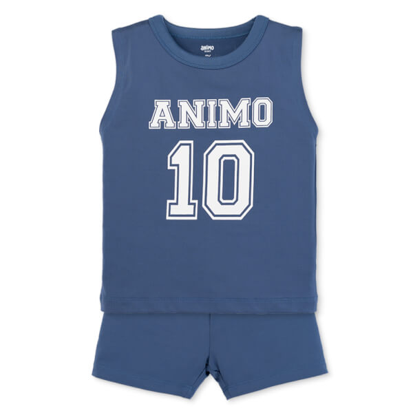 Bộ bé trai sát nách Animo Easy HN0725012 (1-4Y,Trắng-vàng,TT03)