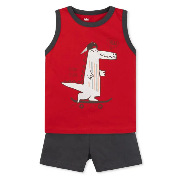 Bộ bé trai áo sát nách quần ngắn Animo easy (1-4Y) HN0725028