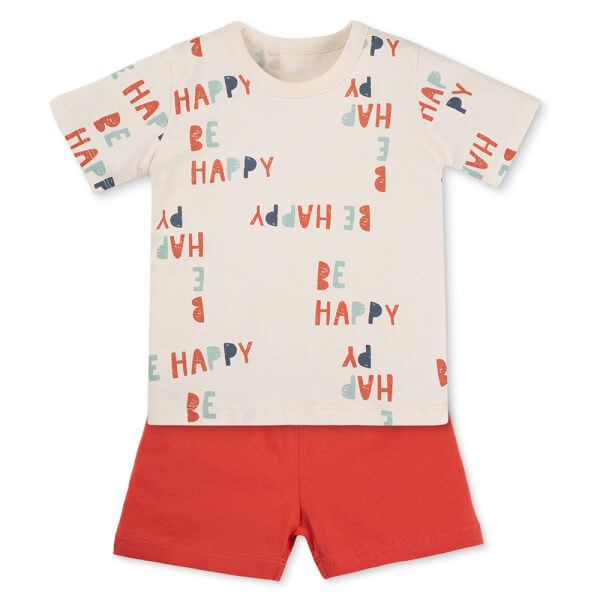 Bộ bé trai ngắn Animo Easy HN0925035 (1-4Y,Kem-đỏ,TT03)