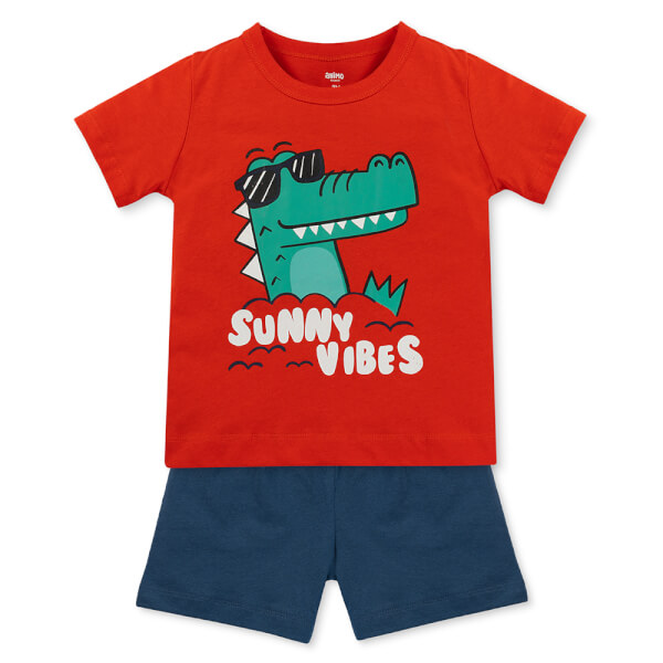 Bộ bé trai áo tay ngắn quần ngắn Animo easy (1-4Y) HN0525044