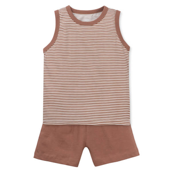 Bộ bé trai ngắn Animo Easy HN0725023 (1-4Y,Trắng-vàng,TT02)