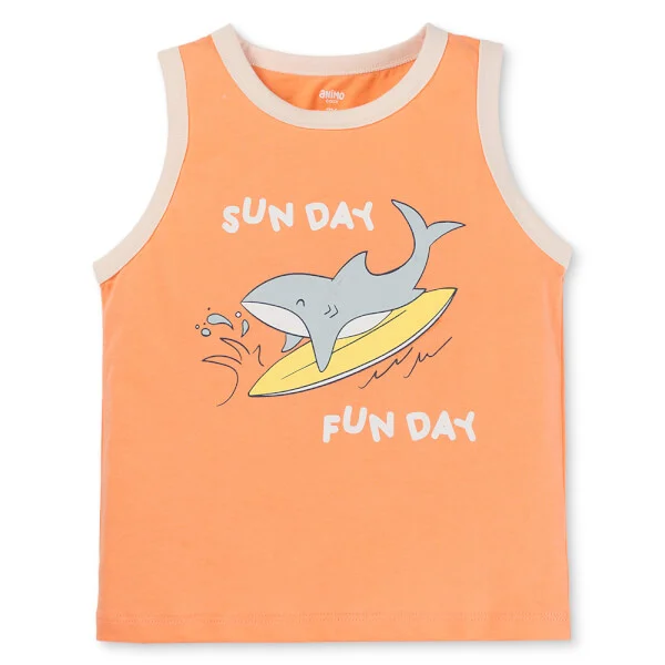 Bộ bé trai áo sát nách quần ngắn Animo easy (1-4Y) HN0725011