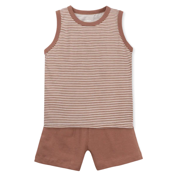 Bộ bé trai áo sát nách quần ngắn Animo easy (1-4Y) HN0725011