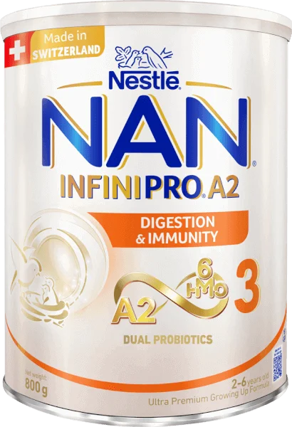Combo 2 Sữa Nestlé NAN INFINIPRO A2 số 3 800g (6HMO) (2-6 tuổi)