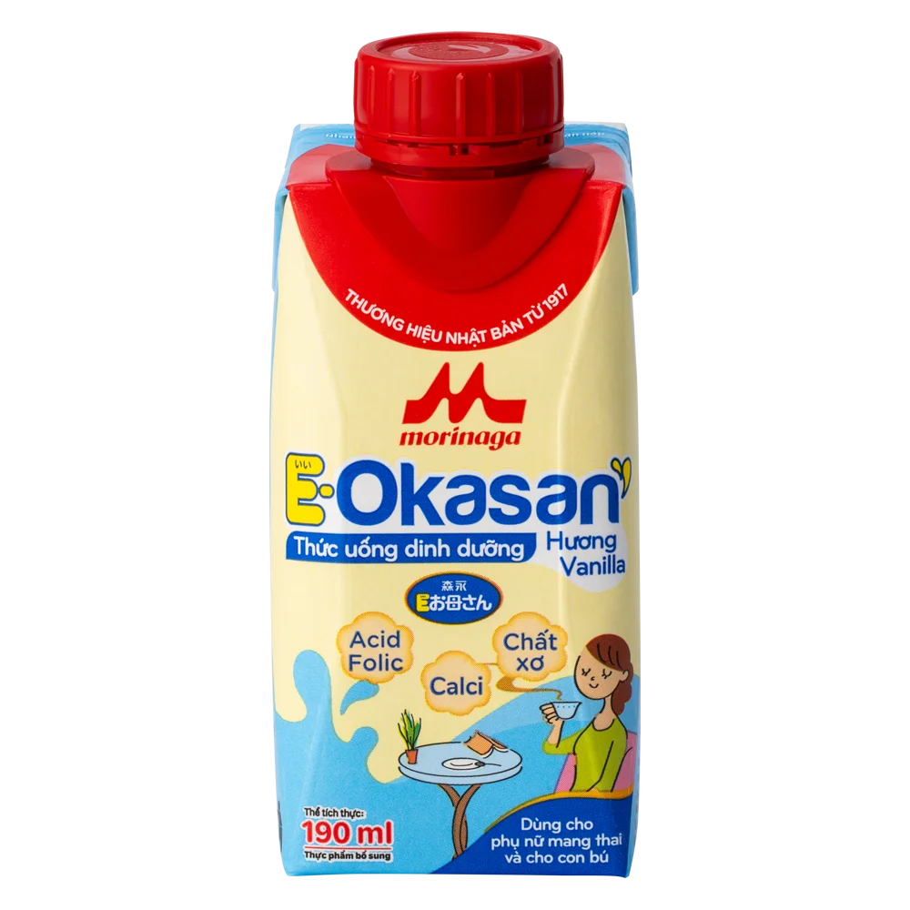 Combo 2 Sữa nước bầu Morinaga hương vani 190ml (lốc 3 hộp)