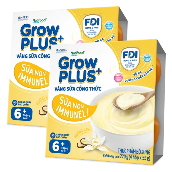 Combo 2 Váng sữa GrowPlus+ sữa non lốc 4 hộp
