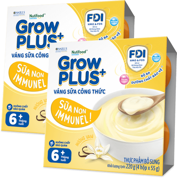 Combo 2 Váng sữa GrowPlus+ sữa non lốc 4 hộp