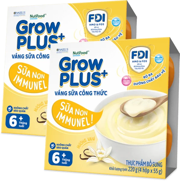 Combo 2 Váng sữa GrowPlus+ sữa non lốc 4 hộp