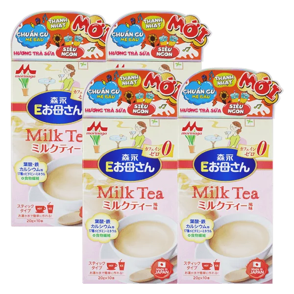 Combo 4 Sữa bầu Morinaga E-Okasan hương trà sữa 200g (10 thanh)