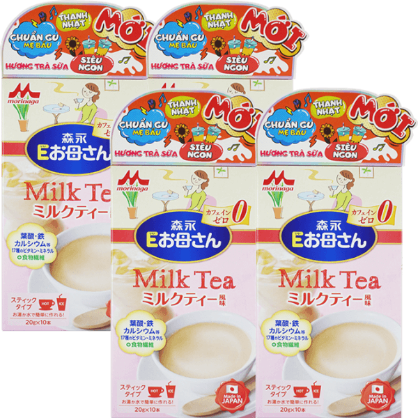 Thực phẩm bổ sung Morinaga E-Okasan hương trà sữa 200g (10 thanh)