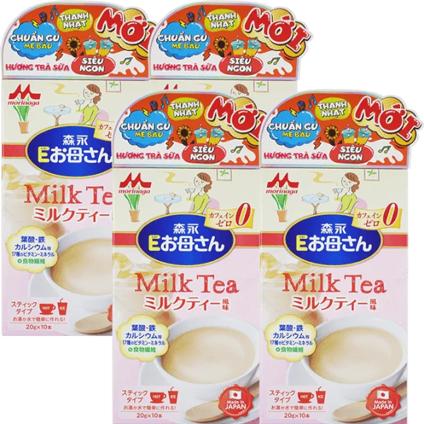 Combo 4 Sữa bầu Morinaga E-Okasan hương trà sữa 200g (10 thanh)