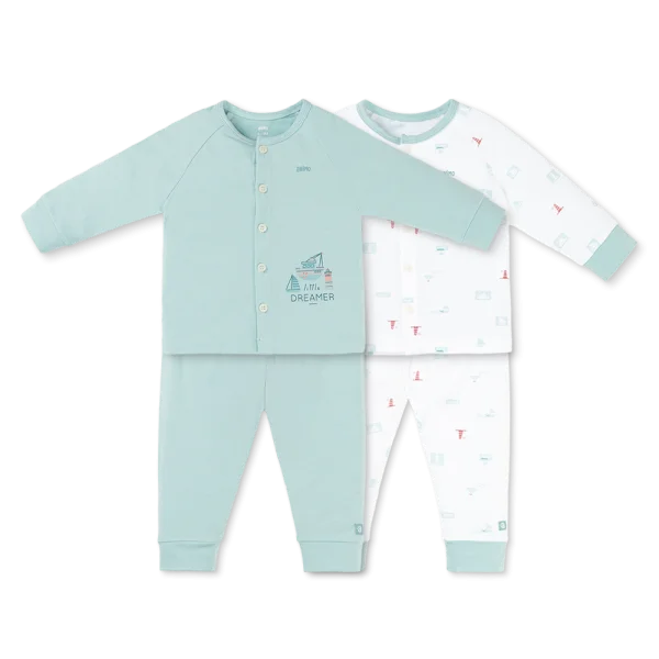 Set 2 Bộ kháng khuẩn Modal dài Animo BMC0925004 (0-24M,Bạc hà-trắng,DD06)