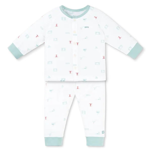 Set 2 Bộ kháng khuẩn Modal dài Animo BMC0925004 (0-24M,Bạc hà-trắng,DD06)