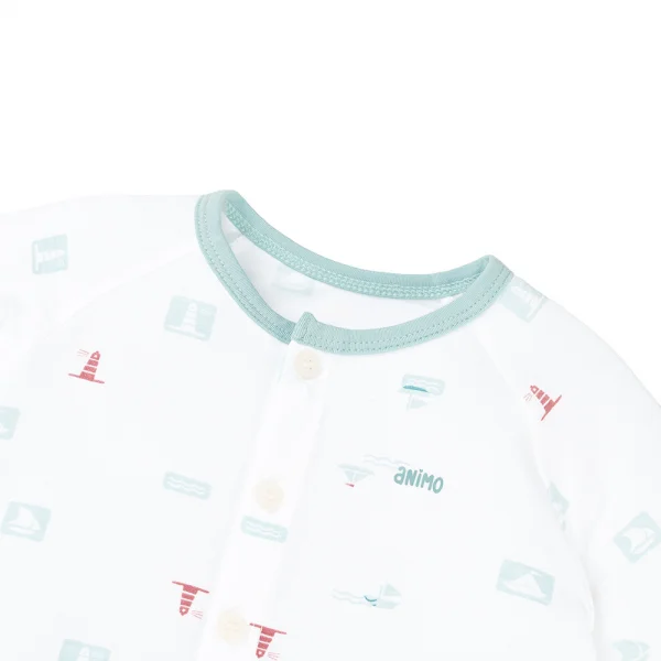 Set 2 Bộ kháng khuẩn Modal dài Animo BMC0925004 (0-24M,Bạc hà-trắng,DD06)