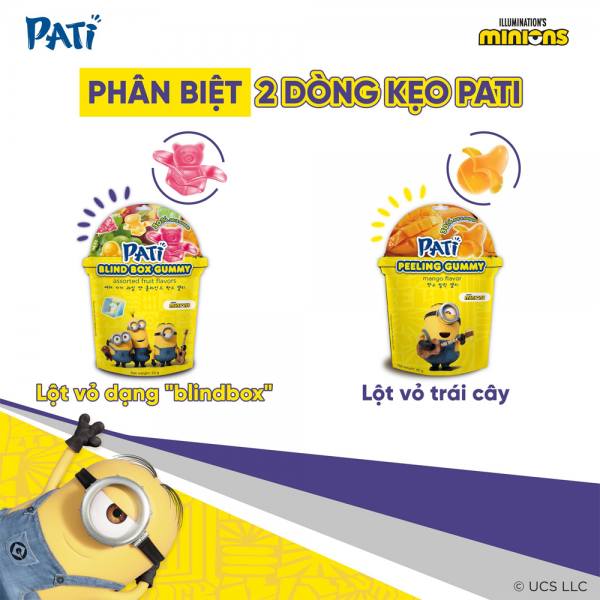 Kẹo dẻo trái cây lột vỏ PATI vị xoài