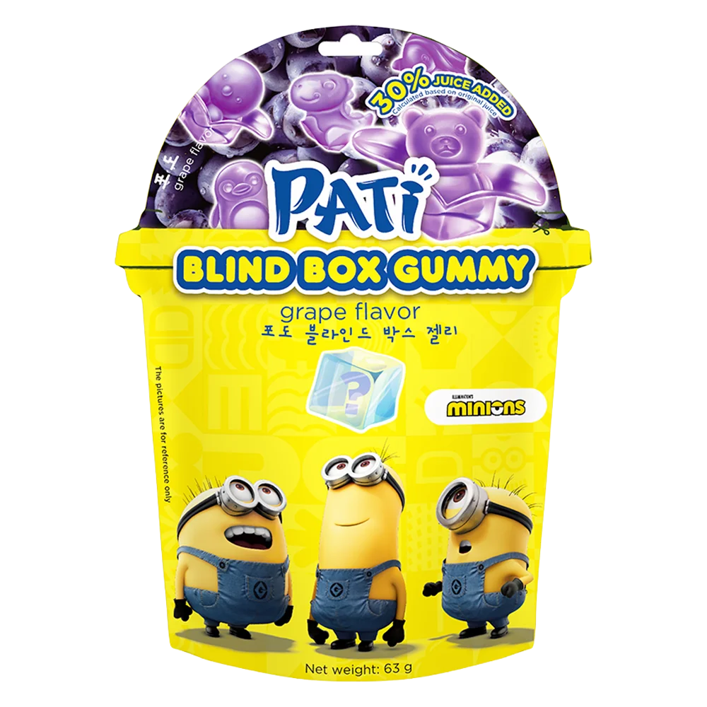 Kẹo dẻo trái cây lột vỏ PATI vị nho mẫu đơn