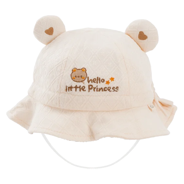 Nón vành tròn bé gái 1-3Y Animo A2507_JK016 (46cm,Kem)