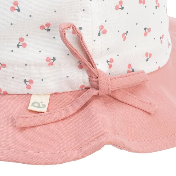 Nón vành tròn bé gái 1-3Y Animo A2507_JK013 (48cm,Trắng-Hồng)