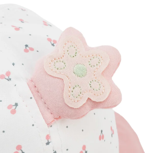 Nón vành tròn bé gái 1-3Y Animo A2507_JK013 (48cm,Trắng-Hồng)