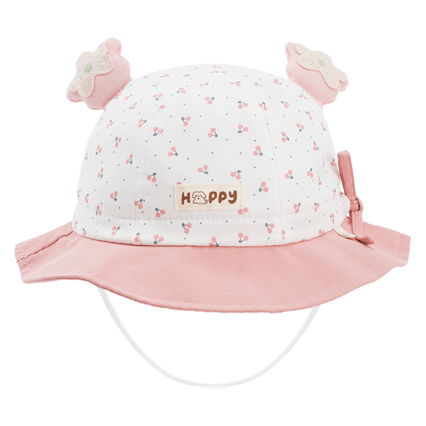 Nón vành tròn bé gái 1-3Y Animo A2507_JK013 (48cm,Trắng-Hồng)