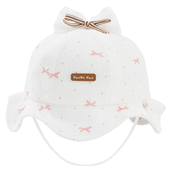Nón vành tròn bé gái 1-3Y Animo A2507_JK012 (48cm,Trắng)
