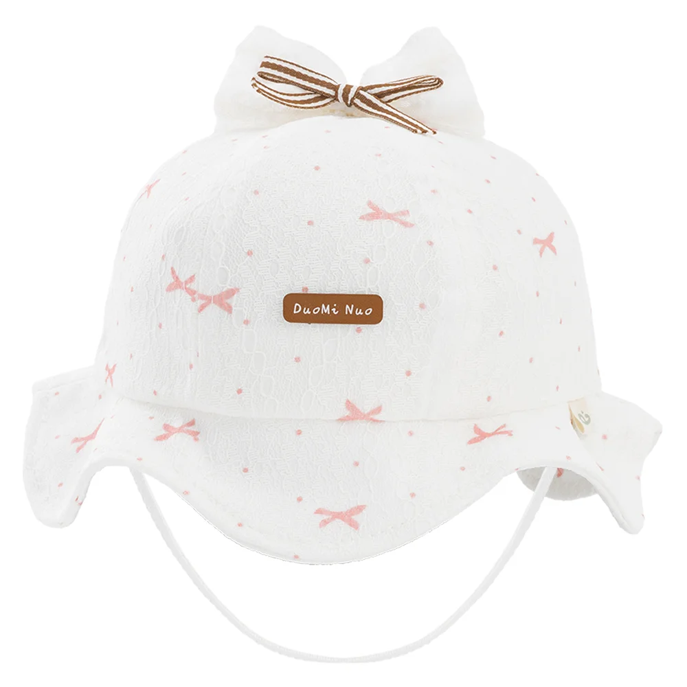 Nón vành tròn bé gái 1-3Y Animo A2507_JK012 (48cm,Trắng)