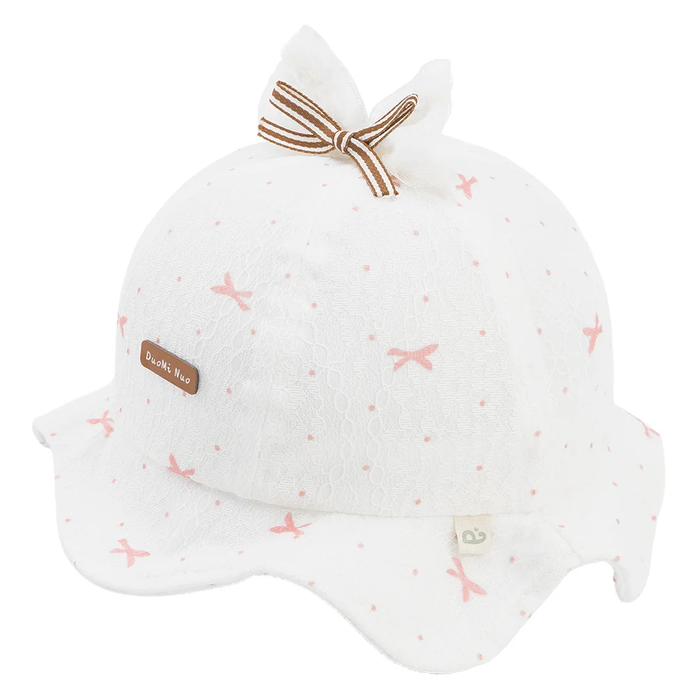 Nón vành tròn bé gái 1-3Y Animo A2507_JK012 (48cm,Trắng)