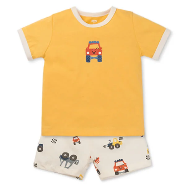 Bộ bé trai ngắn Animo Easy HN0925038 (1-4Y,Vàng-kem,TT01)