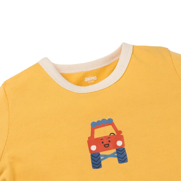 Bộ bé trai ngắn Animo Easy HN0925038 (1-4Y,Vàng-kem,TT01)