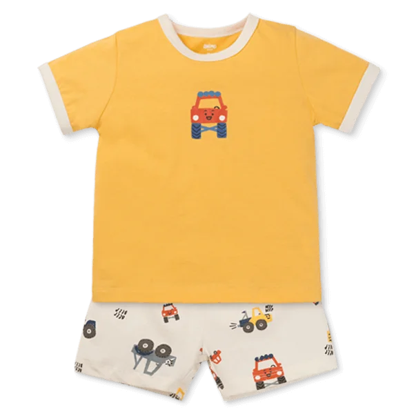 Bộ bé trai ngắn Animo Easy HN0925038 (1-4Y,Vàng-kem,TT01)