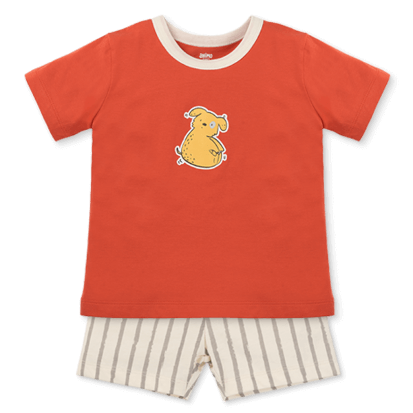 Bộ bé trai ngắn Animo Easy HN0925034 (1-4Y,Đỏ-kem,TT01)