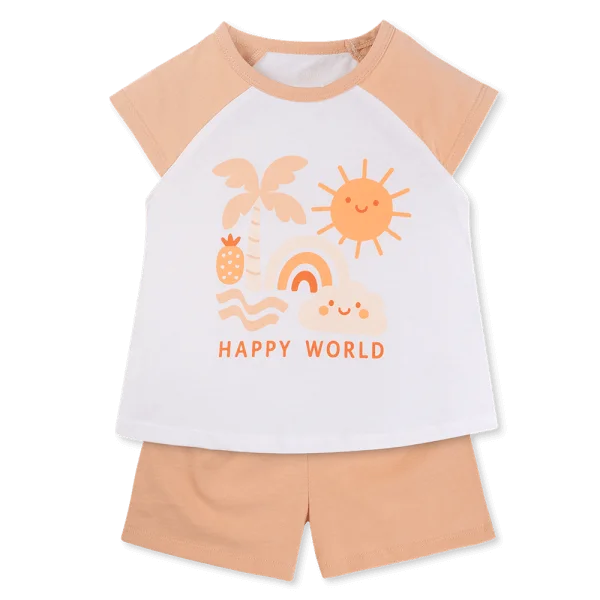 Bộ bé gái áo tay ngắn quần ngắn Animo easy (1-4Y) TX0825060