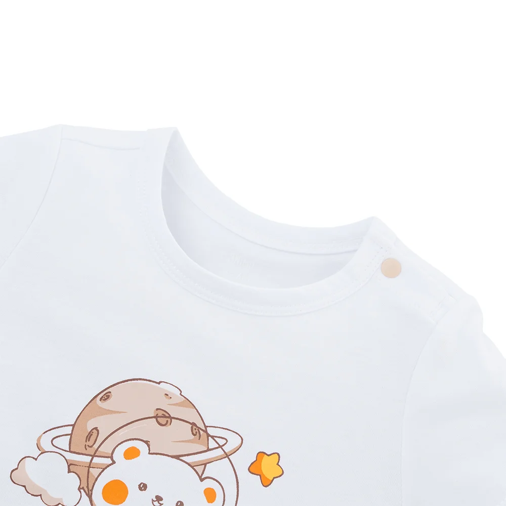Bodysuit bé trai đùi bst astronaut Animo VD0825047 (0-12M, Trắng-nâu nhạt, NN02)