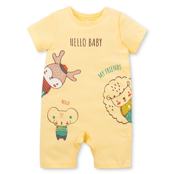Bodysuit bé trai đùi bst friends Animo (0-3M,Vàng Xám,NN02) VD0825042
