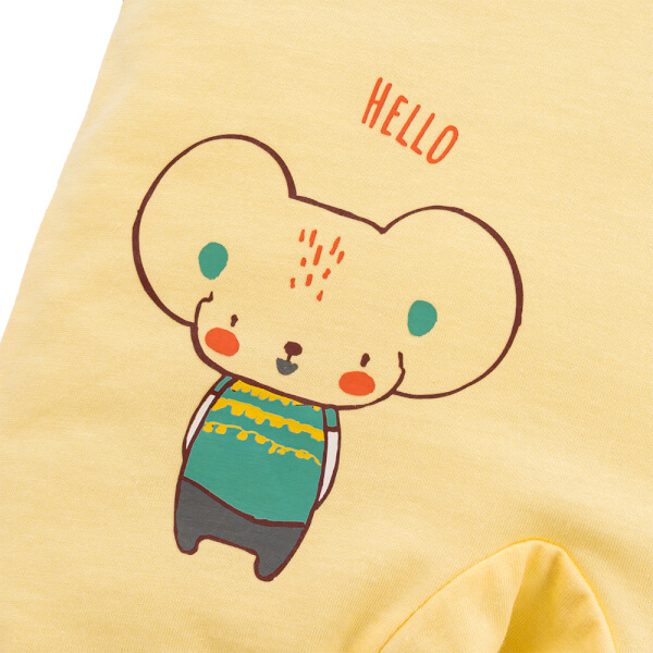 Bodysuit bé trai đùi bst friends Animo (0-3M,Vàng Xám,NN02) VD0825042